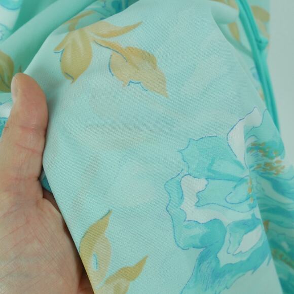 Vintage 32 XS Nightgown Pastel Blue Floral Dainty Fairy Ethereal Coquette 70s - Picture 7 of 10